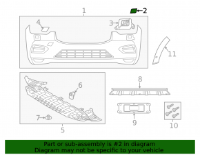 Front bumper headlight washer plug right Volvo XC60 18-21
