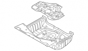 Audi A6 C7 12-18 trunk trough on the body