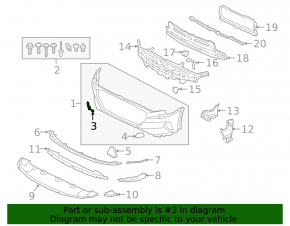 Audi E-Tron 19-23 Quattro Front Bumper Tow Hook Cap