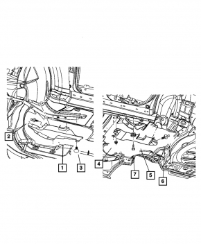 Front Left Underbody Guard Dodge Challenger 09-15