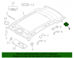 BMW X7 G07 19-24 black front panel center speaker trim