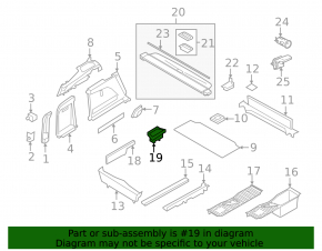 Trunk box right BMW X5 F15 14-18 black