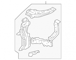 TV bracket, left eyelash, Lexus RX400h 04-08
