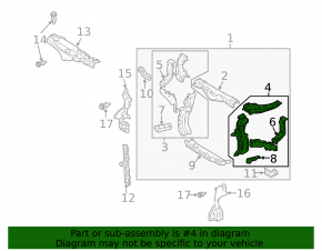 TV bracket, left eyelash, Lexus RX400h 04-08