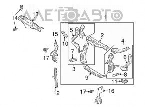 TV bracket, left eyelash, Lexus RX400h 04-08