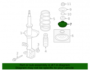 Front left shock absorber support Nissan Versa Note 13-19