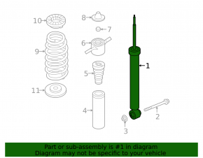 Rear right shock absorber Hyundai Veloster 19-22