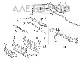 Metal wiper pan Toyota Camry v40