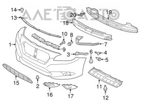 Lower grille of the front bumper Subaru Legacy 15-17 prerest