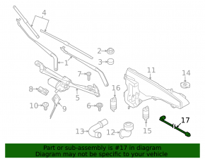 Windscreen washer nozzle chain BMW X5 F15 14-18 broken mount