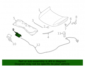 Nissan Pathfinder 22-25 Hood Lock