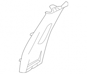 Center pillar trim upper belt right Nissan Versa 12-19 usa, gray