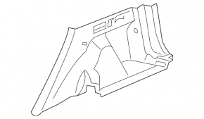 Arch trim right Honda CRV 20-22 hybrid black