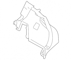 Right arch trim for Nissan Leaf 13-17 gray