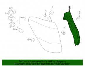 Outer wing light cover left Subaru Forester 19- SK