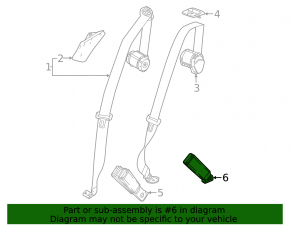Rear seat belt latch left Chevrolet Equinox EV 24-26