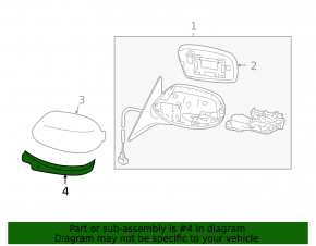 Subaru Forester 2008-2013 lower left side mirror cover