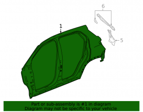 Quarter wing rear right Chevrolet Trax 15-20