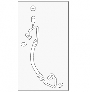 Air conditioner tube condenser-compressor Kia Niro 17 HEV, PHEV type 2
