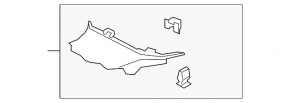 Upper left rear pillar trim behind the window, black, Porsche Cayenne 19-26