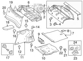 Mercedes CLA 14-19 trunk floor
