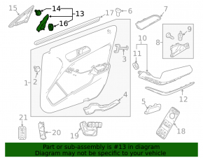 Door plug triangle inner front right Mercedes GLA 15-20 under tweeter