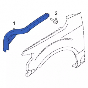 Front right fender bracket for Ford F-150 15-20