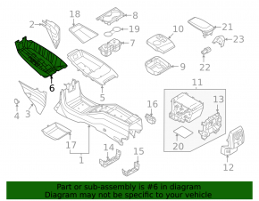 Lower center console trim Ford Mustang Mach-E 21-26
