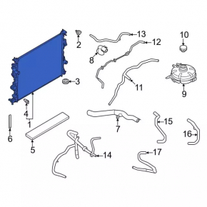 Radiator cooling water Ford Bronco Sport 21-25 1.5T