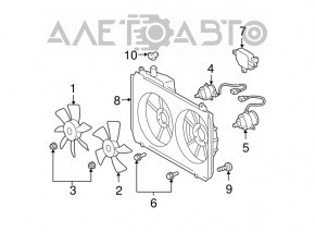 Lexus RX300 RX330 04-06 radiator shroud diffuser