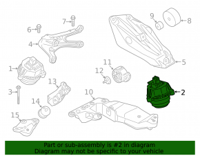 Left engine mount for BMW 7 G11 G12 20-22 B58