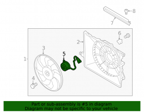 Cooling Fan Motor Kia Sorento 14-15 3.3