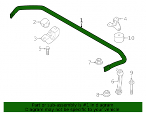 Rear stabilizer BMW 5 G30 17-23 2.0T, 3.0T, 530e hybrid 18mm