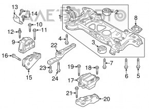 Engine mount rear VW CC 08-17 LEMFORDER