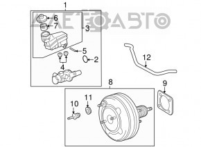 Vacuum booster Lexus ES350 07-08 rusty