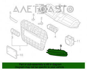 Left fog light plug Audi A6 C7 16-18 S-line