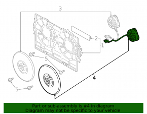 Cooling fan left Audi A6 C7 12-18 3.0T