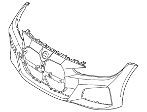 Bare front bumper BMW i4 22-26 for parking sensors, M Sport