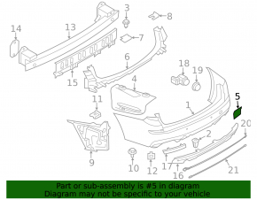 BMW 5 GT F07 10-17 Rear Bumper Tow Hook Cap With M Package