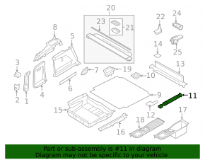 Trunk floor shock absorber BMW X5 E70 07-13