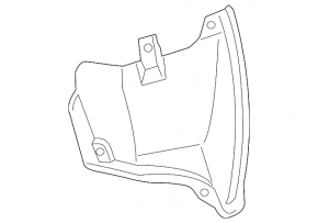 Right rear bumper liner for Lexus CT200h 11-17