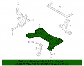 Front subframe Nissan Versa 1.8 10-12
