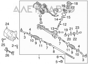 Steering rack Kia Sorento 16-18 prerest FWD