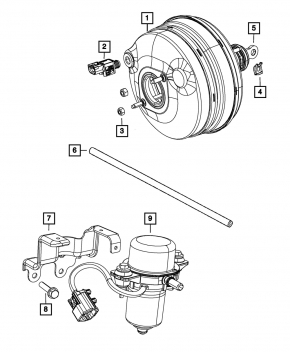 09-14 Dodge Challenger Vacuum Booster