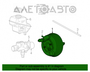 09-14 Dodge Challenger Vacuum Booster