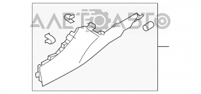 Suzuki Kizashi 10-15 right side console trim, beige
