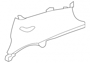 Rear pillar trim left Nissan Leaf 18- gray