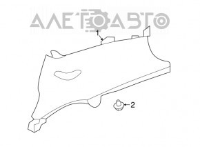Rear pillar trim left Nissan Leaf 18- gray