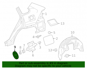 Toyota Rav4 19-25 hybrid fuel filler door lock trim