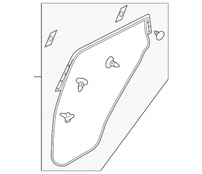 Rear Left Door Seal Nissan Rogue 07-12